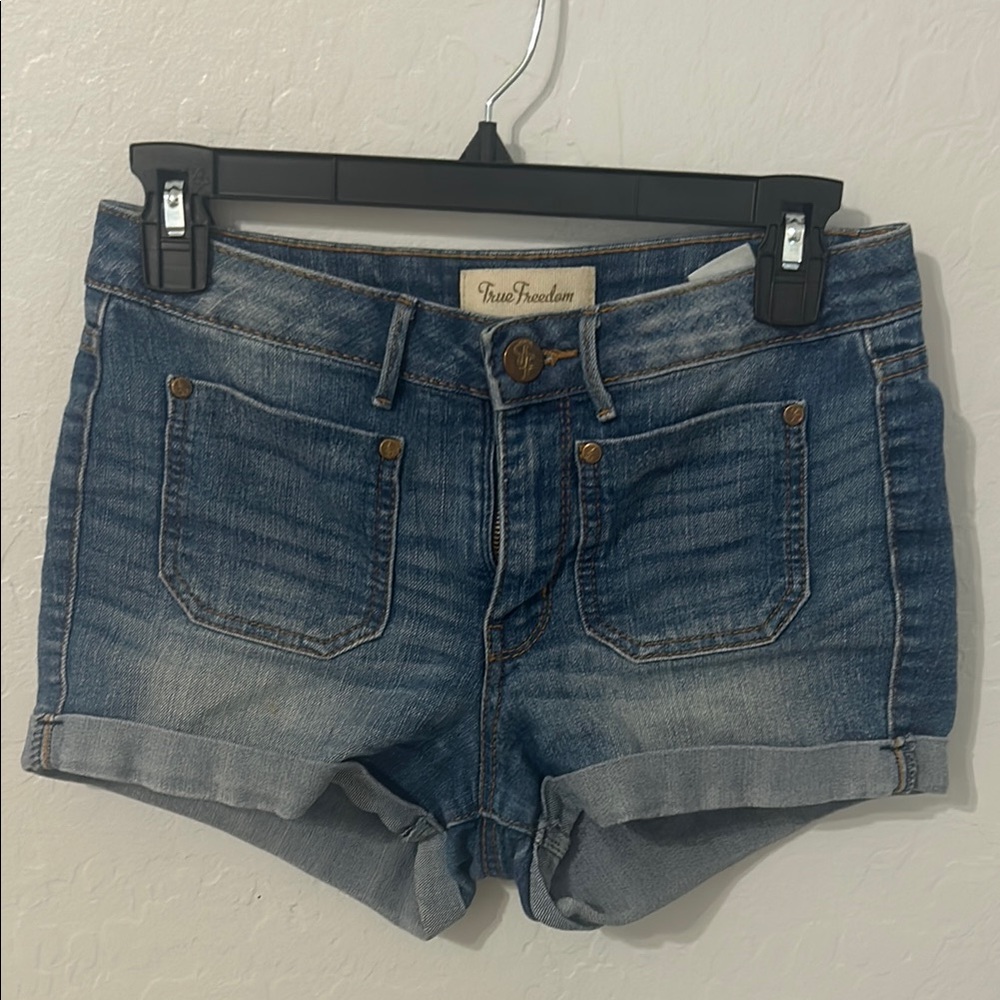 True Freedom Women's Denim Shorts - Blue
